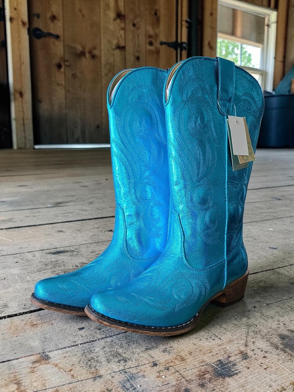 Roper Metallic Teal Fashion Boots